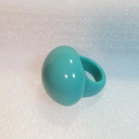 Seafoam Green Resin Mushroom Ring Size 8.5 - Picture 4 of 11